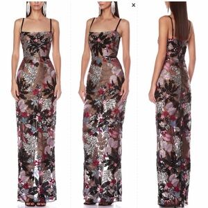 NWOT Bronx and Banco Dahlia Floral Sequin Maxi Dress